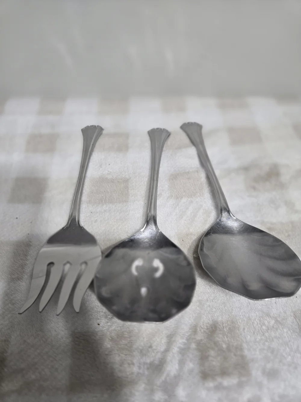 Stainless Japan 3pc Stainless Steel Silver Glossy Flatware Set Fork & Spoon